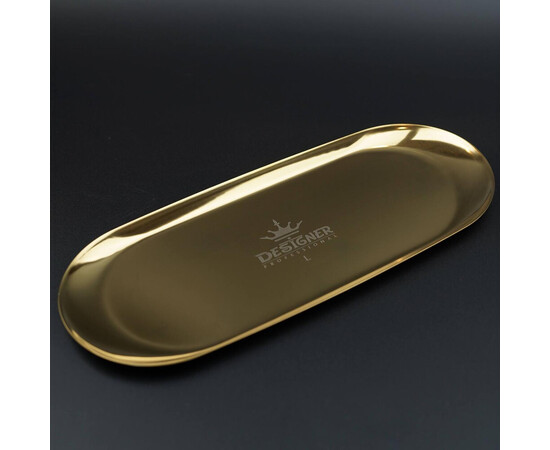Зображення 3 Лоток металевий плоский (розмір - 30х12,4см.) Дизайнер для зберігання інструментів та декору - L Gold