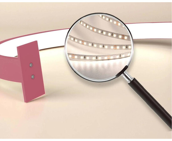 Изображение 2 Бестеневая LED лампа-полумесяц М55 (56 см.) для освещения рабочего места (настольная), 50 Вт. Розовый