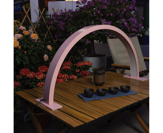 Изображение 4 Бестеневая LED лампа-полумесяц М55 (56 см.) для освещения рабочего места (настольная), 50 Вт. Розовый