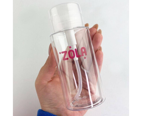 Зображення 3 Пластиковий флакон із помпою - дозатором Zola (прозора) для рідини, 180 мл.