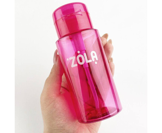 Зображення 2 Пластиковий флакон з помпою – дозатором Zola (рожева) для рідини, 180 мл.