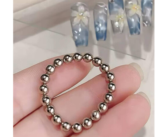 Изображение 9 Круглые бусины-магниты для гель-лака "кошачий глаз" (5мм/ 20шт)