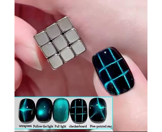 Зображення 9 Магніти-кубики для гель-лаку "котяче око" (5х5мм/27шт)