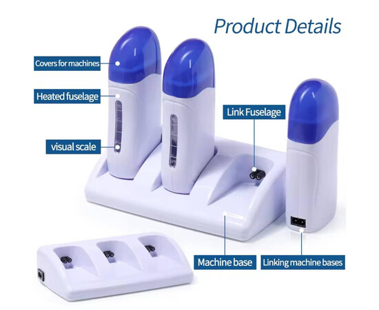 Зображення 6 Потрійний касетний воскоплав SM-67 із базою для депіляції