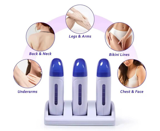 Зображення 4 Потрійний касетний воскоплав SM-67 із базою для депіляції