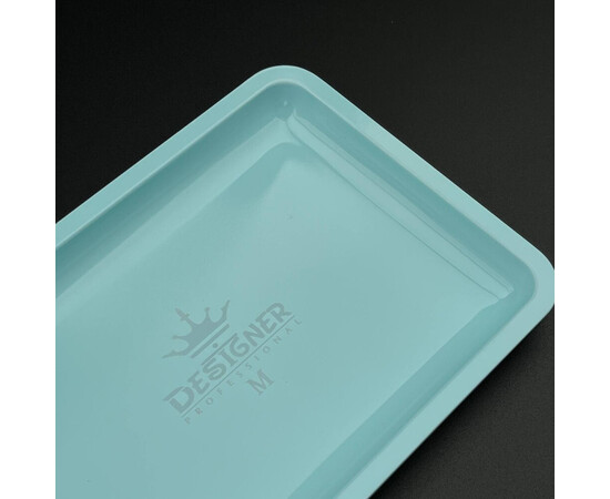 Зображення 2 Лоток металевий плоский (18х12,5 см) Дизайнер для зберігання інструментів та декору Бірюзовий