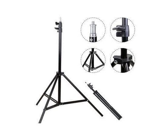 Изображение 3 Кольцевая LED лампа LJJ-45см со штативом, пультом и креплениями для телефона (3 шт.)