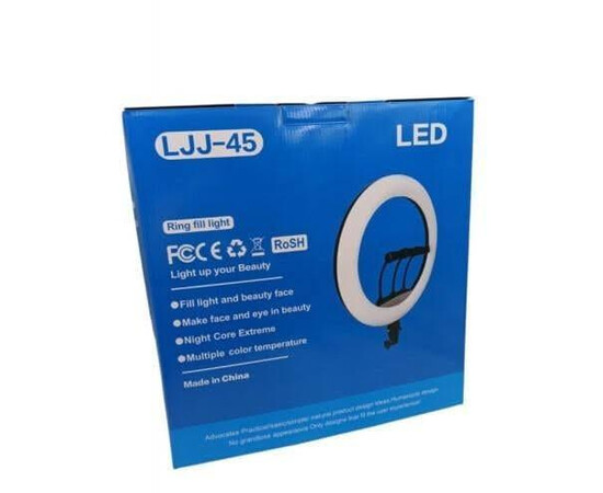 Изображение 4 Кольцевая LED лампа LJJ-45см со штативом, пультом и креплениями для телефона (3 шт.)