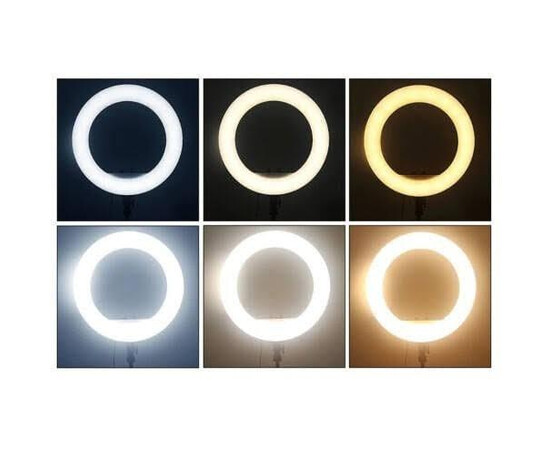 Изображение 6 Кольцевая LED лампа LJJ-45см со штативом, пультом и креплениями для телефона (3 шт.)