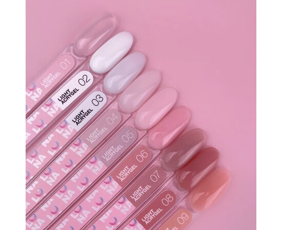 Зображення 2 Рідкий гель моделюючий для нігтів LUNAMoon Light Acrygel №1, 50 мл, Об'єм (мл, г): 50, Колір: 01