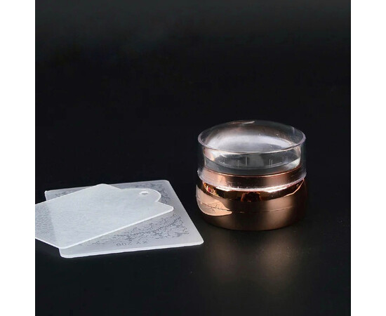 Изображение 2 Штамп (3,5 см. х 4.2 см.) для стемпинга хром круглый, маленький  Бронза CT:N9