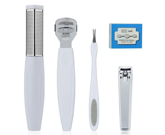 Зображення 2 Набір інструментів для педикюру (Верстат, терка, триммер, кусачки + 10 лез) DX №4