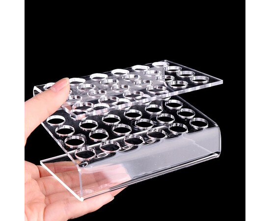 Изображение 2 Акриловый органайзер (подставка, держатель) на 24 отверстия - для хранения маникюрных кистей и инструментов