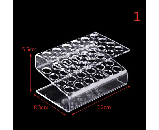 Изображение 5 Акриловый органайзер (подставка, держатель) на 24 отверстия - для хранения маникюрных кистей и инструментов