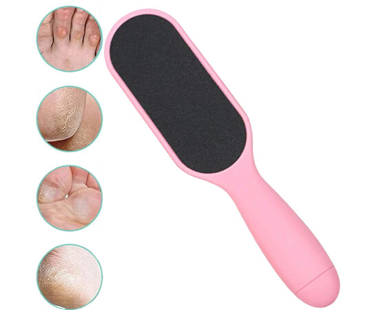 Зображення 3 Терка двостороння для педикюру/для видалення огрубілої шкіри Рожевий (180)