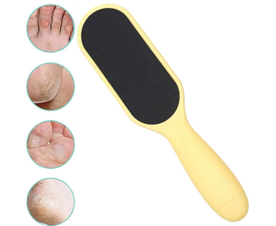 Зображення 3 Терка двостороння для педикюру/для видалення огрубілої шкіри Жовтий (180)