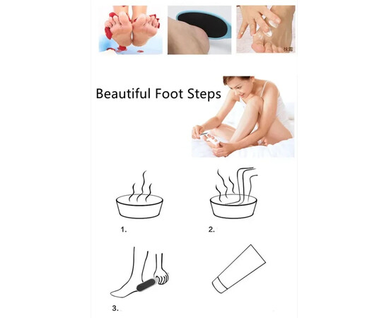 Зображення 3 Терка двостороння для ніг видалення мозолів огрубілої шкіри (182) Рожевий