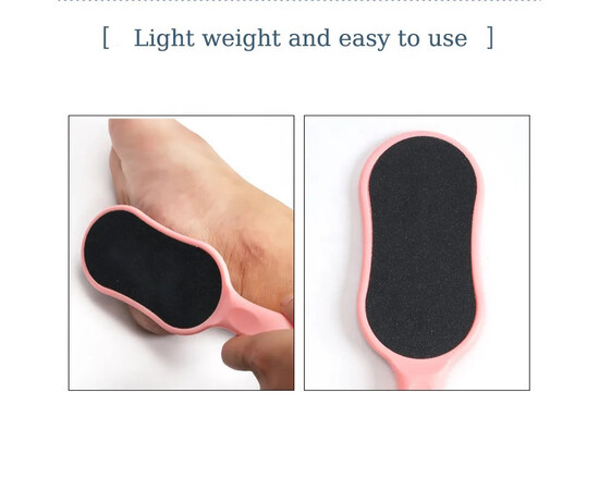 Зображення 5 Терка двостороння з ручкою для ніг, видалення мозолів та огрубілої шкіри (пилка, пемза педикюрна) - 178