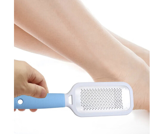 Зображення 3 Терка (пилка, педикюрна пемза) для видалення мозолів і огрубілої шкіри, силіконова ручка - 186 Блакитний