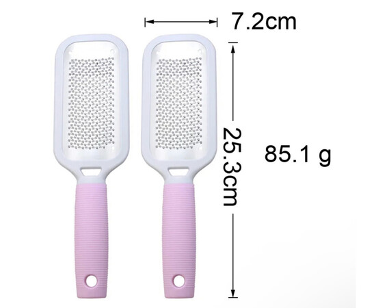 Зображення 3 Терка (пилка, пемза педикюрна) для видалення мозолів та огрубілої шкіри, силіконова ручка - 186 Рожевий