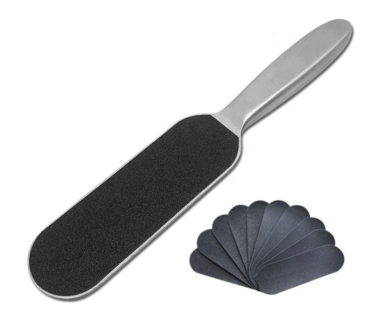 Зображення 4 Двостороння терка металева - пилка для ніг, ступнів зі змінними файлами (10 шт.) 199