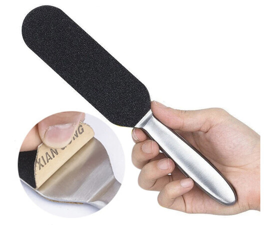 Зображення 8 Двостороння терка металева - пилка для ніг, ступнів зі змінними файлами (10 шт.) 199
