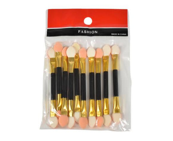 Зображення 2 Двосторонні аплікатори (10 шт./уп.) для нанесення тіней, пігментів та втирання для дизайну нігтів, довжина - 7,5