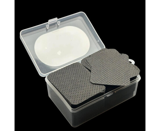 Зображення 2 Безворсові перфоровані серветки Beautiful girl 08 на 180 шт. у пластиковому контейнері Чорний