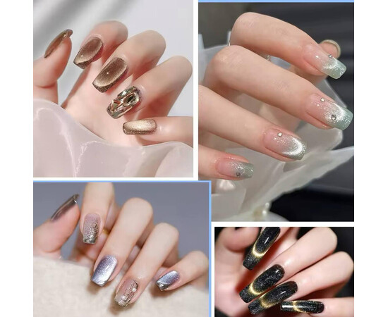 Зображення 5 Мультифункціональний магніт 3в1 Дизайнер для дизайну котяче око МС5 Black spade wood (Коричневий)