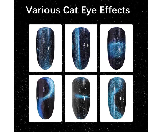 Зображення 3 Потужний двосторонній магніт Дизайнер для дизайну гель-лаком "котяче око" МС1 Чорний