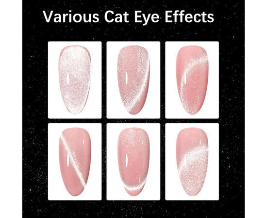 Зображення 3 Потужний двосторонній магніт Дизайнер для дизайну гель-лаком "котяче око" МС1 Срібло