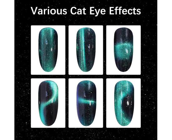 Зображення 4 Потужний двосторонній магніт Дизайнер для дизайну гель-лаком "котяче око" МС1 Блакитний