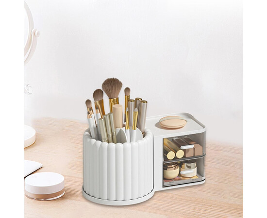 Зображення 3 Підставка + органайзер 2в1 для пензлів та інструментів, білий