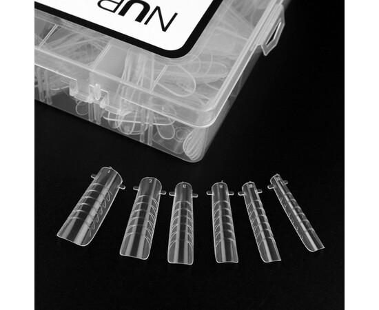 Зображення 2 Верхні форми для нарощування нігтів NUB Nail Dual Forms Квадрат, 288 шт