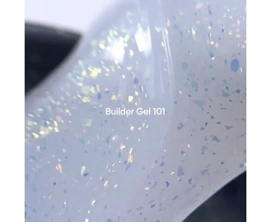 Зображення 2 Гель для наращування нігтів Nails Of The Day Builder Gel 101 молочний з поталлю, 15 мл, Об'єм (мл, г): 15, Колір: 101