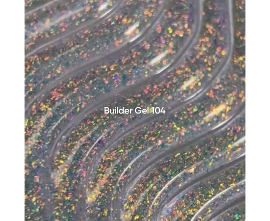 Зображення 2 Гель для наращування нігтів Nails Of The Day Builder Gel 104 прозорий з пластівцями юкі, 15 мл, Об'єм (мл, г): 15, Колір: 104