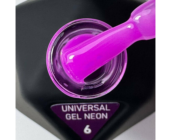Зображення 2 Рідкий акригель для нігтів Victoria Avdeeva Universal Gel Neon №6 фіолетовий неон, 12 мл, Об'єм (мл, г): 12, Колір: 06