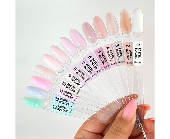Зображення 2 Гель для нарощування та укріплення нігтів Saga Professional Builder Pastel Color №01, 15 мл, Об'єм (мл, г): 15, Колір: 01