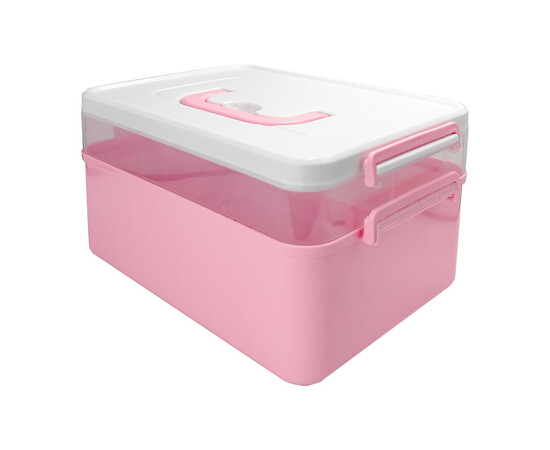 Зображення 2 Контейнер Бокс Вел Подвійний Рожевий (18х25х18см)