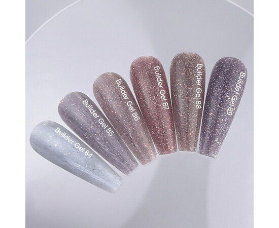 Зображення 3 Гель для наращування нігтів Nails Of The Day Builder Gel 89 холодний лавандовий з опаловим блиском світловідбиваючий, 15 мл, Об'єм (мл, г): 15, Колір: 89