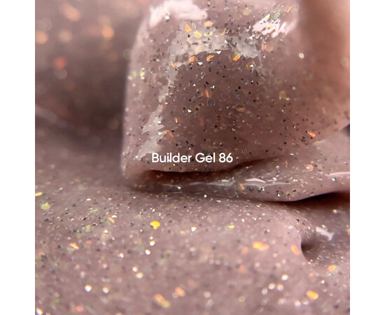 Зображення 2 Гель для наращування нігтів Nails Of The Day Builder Gel 86 нюдовий з опаловим блиском світловідбиваючий, 15 мл, Об'єм (мл, г): 15, Колір: 86