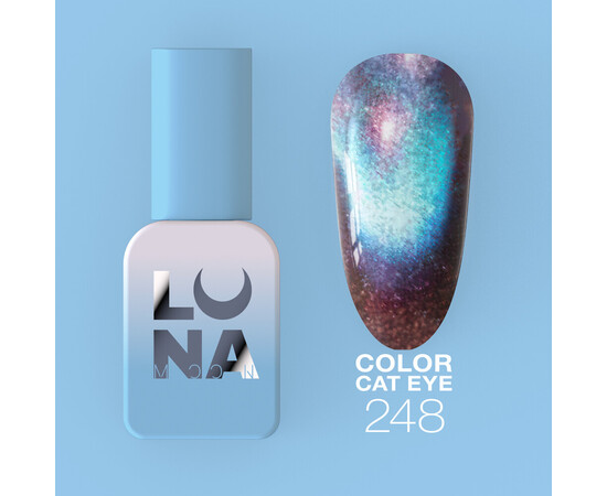 Зображення  Гель-лак LUNAMoon Color Cat Eye №248, 8 мл, Об'єм (мл, г): 8, Колір: 248