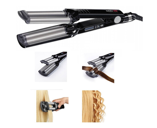 Изображение 5 Тройная плойка для волос BaByliss PRO Ionic 3D Waver 16 мм (BAB2369TTE)