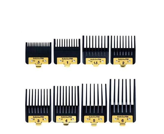Зображення 2 Набір з 8-ми преміум-насадок Babyliss PRO 4Artists Premium Clipper Guards для машинок FX8700, FX825E (FXPCGE)