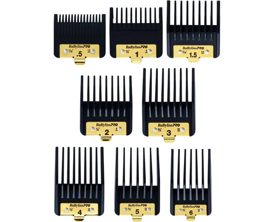 Зображення 3 Набір з 8-ми преміум-насадок Babyliss PRO 4Artists Premium Clipper Guards для машинок FX8700, FX825E (FXPCGE)