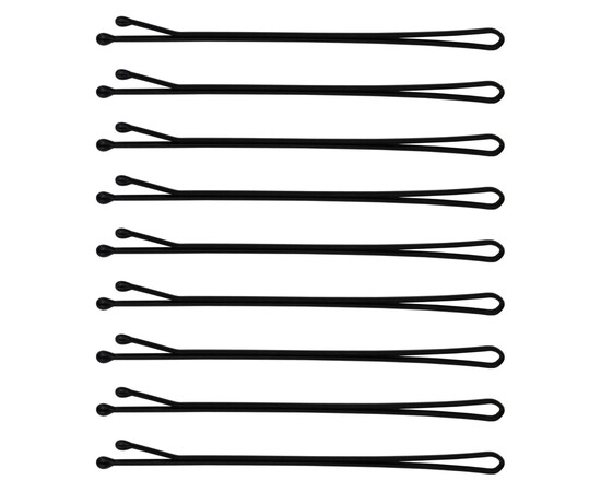 Зображення 3 Невидимки для волосся SPL 3000-0070, чорні (7 см/24 шт)