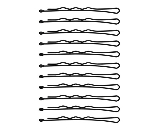 Зображення 4 Невидимки для волосся фрезерні SPL 3020-0050, чорні (5 см/24 шт)