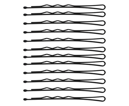 Зображення 4 Невидимки для волосся фрезерні SPL 3020-0060, чорні (6 см/24 шт)