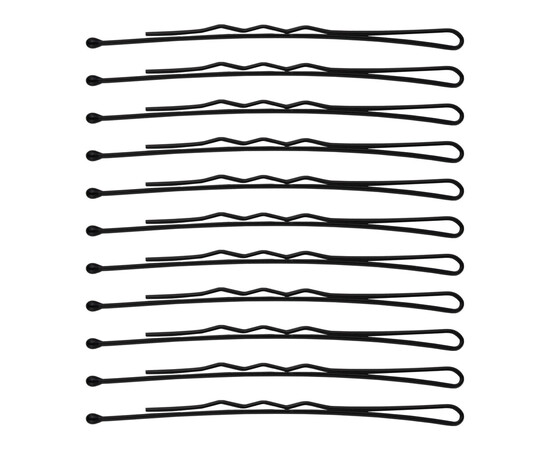 Зображення 4 Невидимки для волосся фрезерні SPL 3020-0070, чорні (7 см/24 шт)