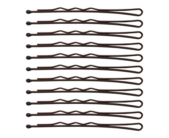 Зображення 2 Невидимки для волосся фрезерні SPL 3021-0060, коричневі (6 см/24 шт)